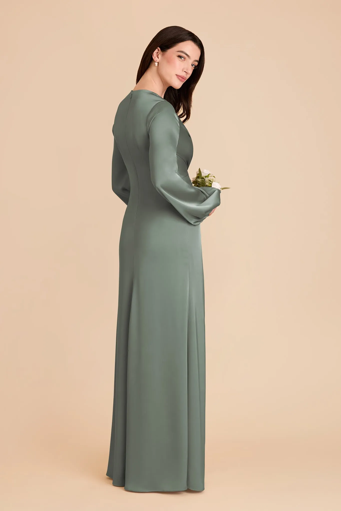 Juniper Matte Satin Dress - Sea Glass sold by Birdy Grey product image thumbnail 4