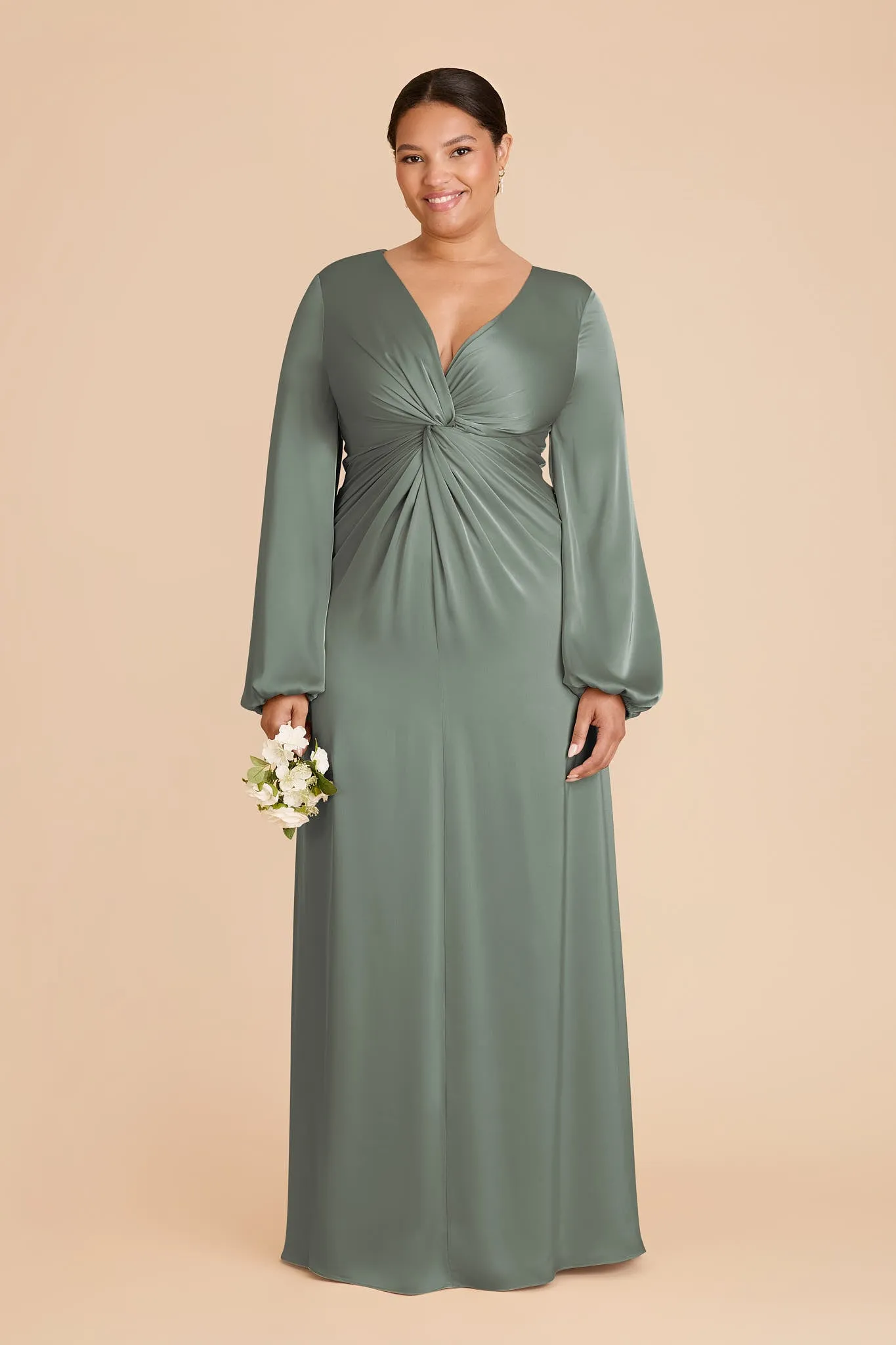 Juniper Matte Satin Dress - Sea Glass sold by Birdy Grey product image thumbnail 2
