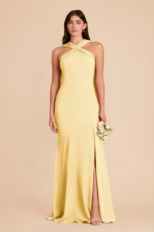 Eileen Chiffon Dress - Lemon Sorbet made by Birdy Grey