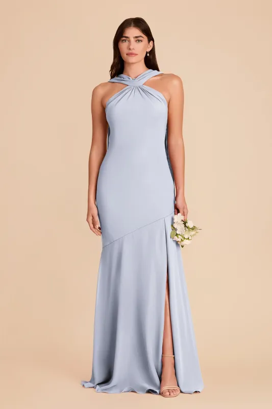 Eileen Chiffon Dress - Ice Blue made by Birdy Grey