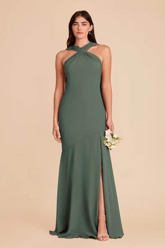 Eileen Chiffon Dress - Eucalyptus sold by Birdy Grey