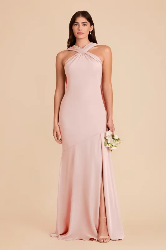 Eileen Chiffon Dress - Blush Pink sold by Birdy Grey