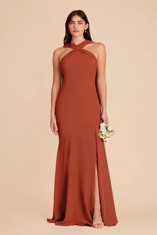 Eileen Chiffon Dress - Auburn made by Birdy Grey