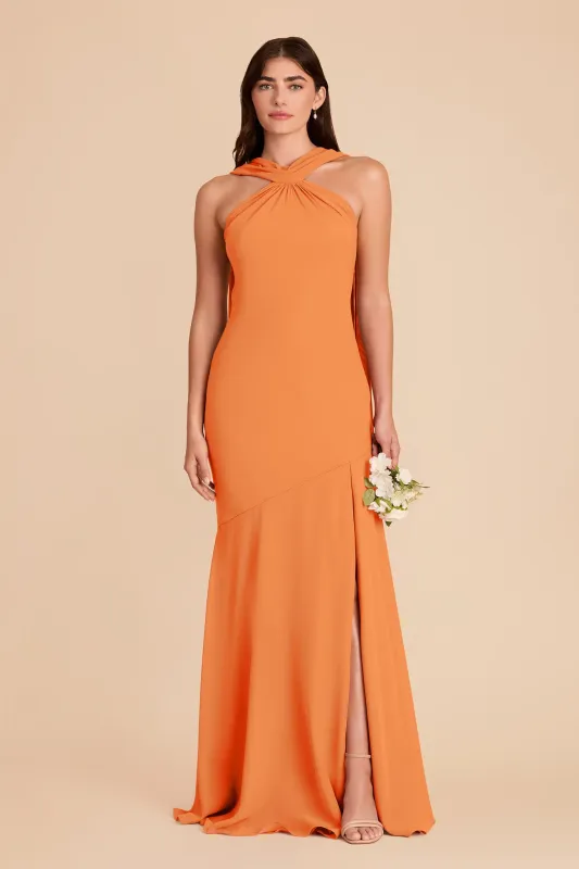 Eileen Chiffon Dress - Apricot made by Birdy Grey