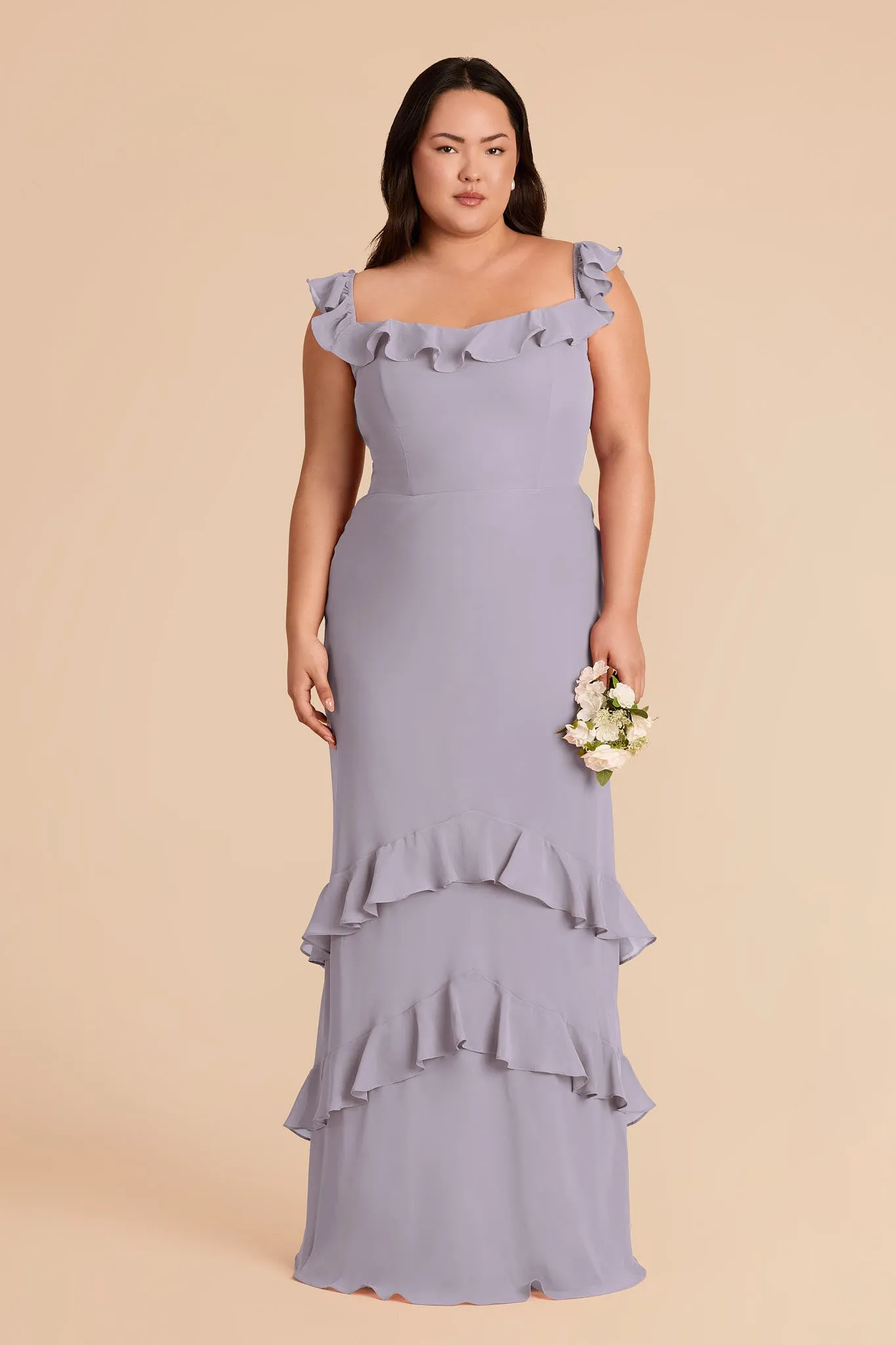 Luna Chiffon Dress - Dusty Lilac sold by Birdy Grey product image thumbnail 2