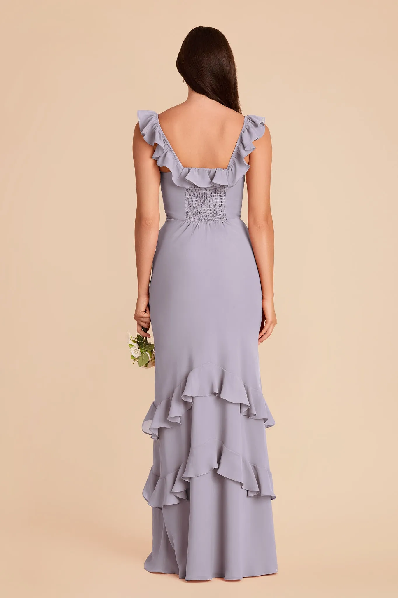 Luna Chiffon Dress - Dusty Lilac sold by Birdy Grey product image thumbnail 3