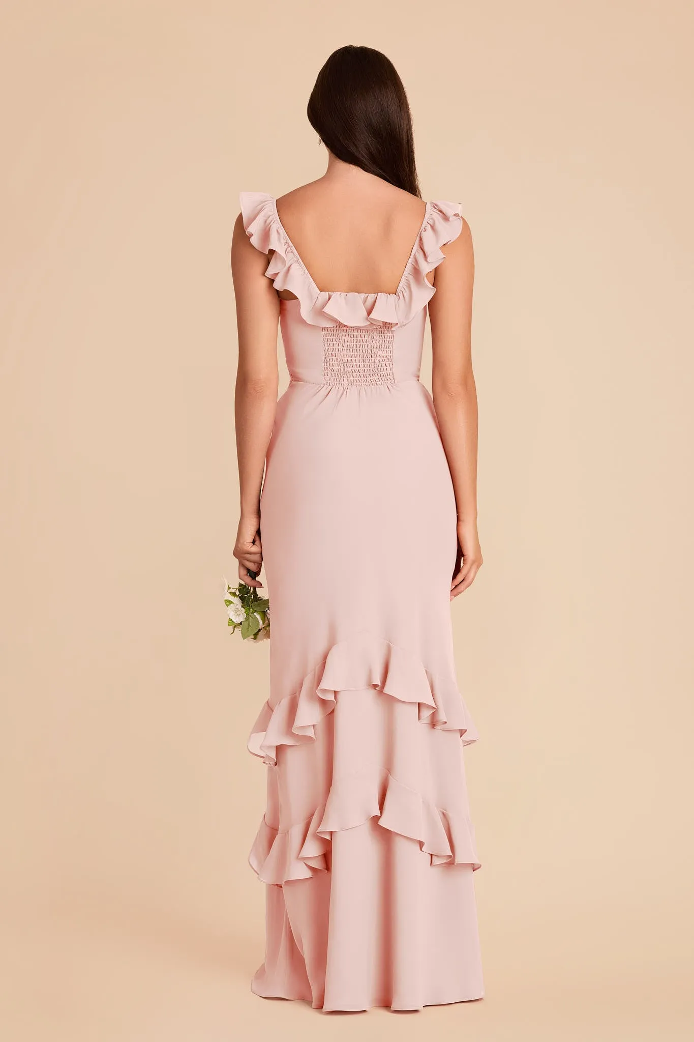 Luna Chiffon Dress - Blush Pink sold by Birdy Grey product image thumbnail 5