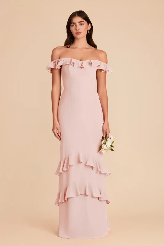 Luna Chiffon Dress - Blush Pink made by Birdy Grey