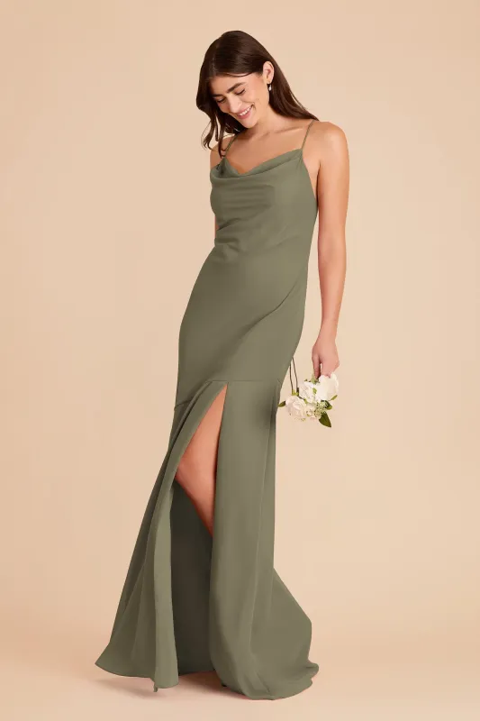 Olivia Chiffon Dress - Thyme sold by Birdy Grey