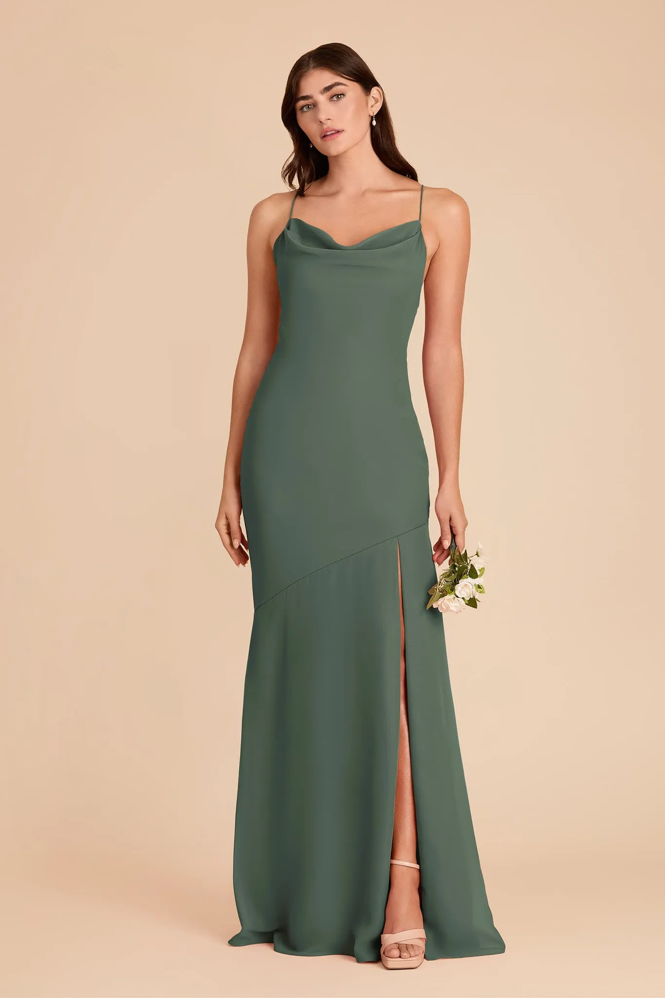 Olivia Chiffon Dress - Eucalyptus sold by Birdy Grey