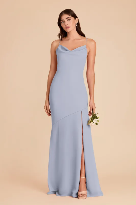 Olivia Chiffon Dress - Dusty Blue made by Birdy Grey