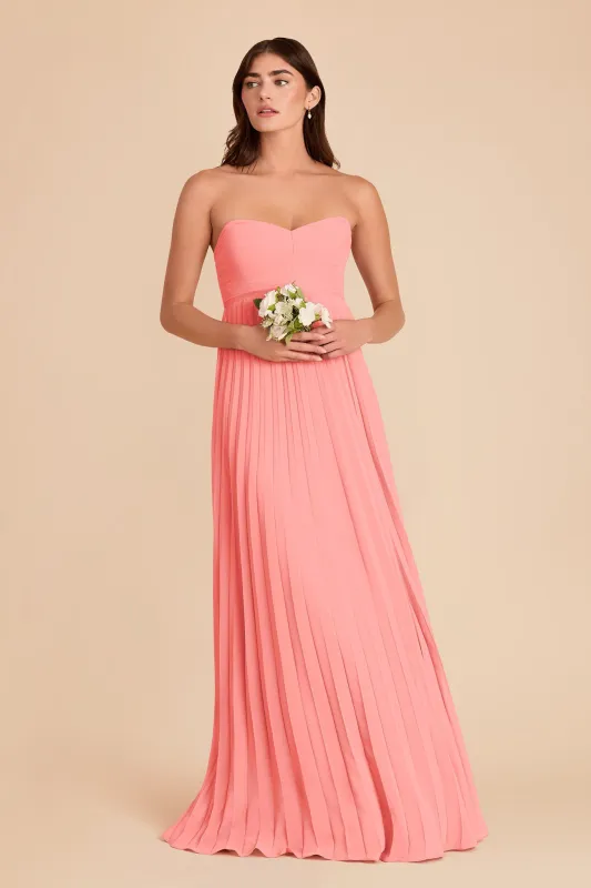 Sasha Chiffon Dress - Coral Pink sold by Birdy Grey