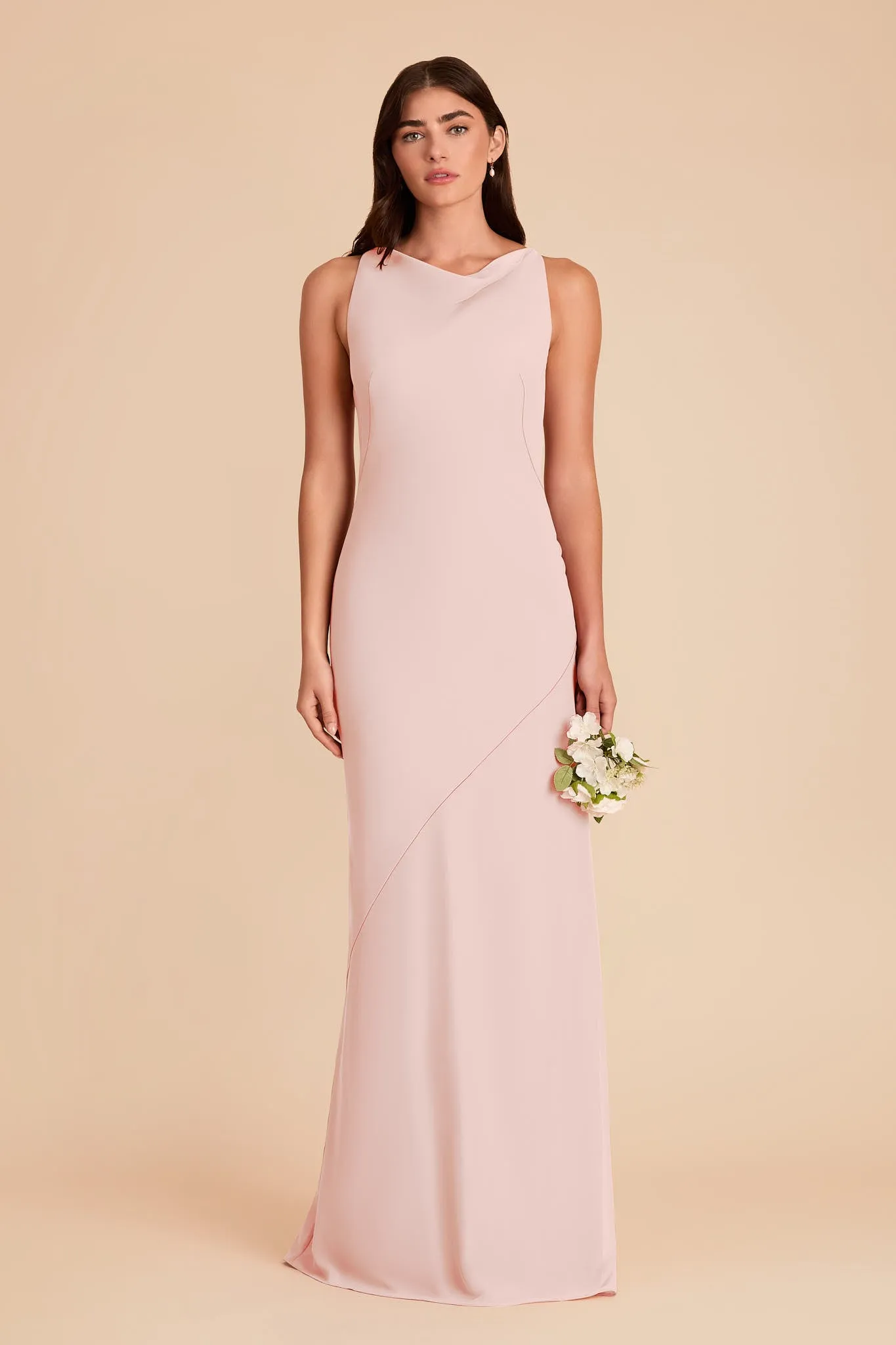 Destiny Chiffon Dress - Blush Pink sold by Birdy Grey