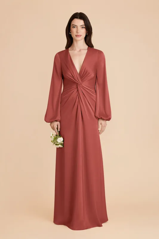 Juniper Matte Satin Dress - Spice sold by Birdy Grey