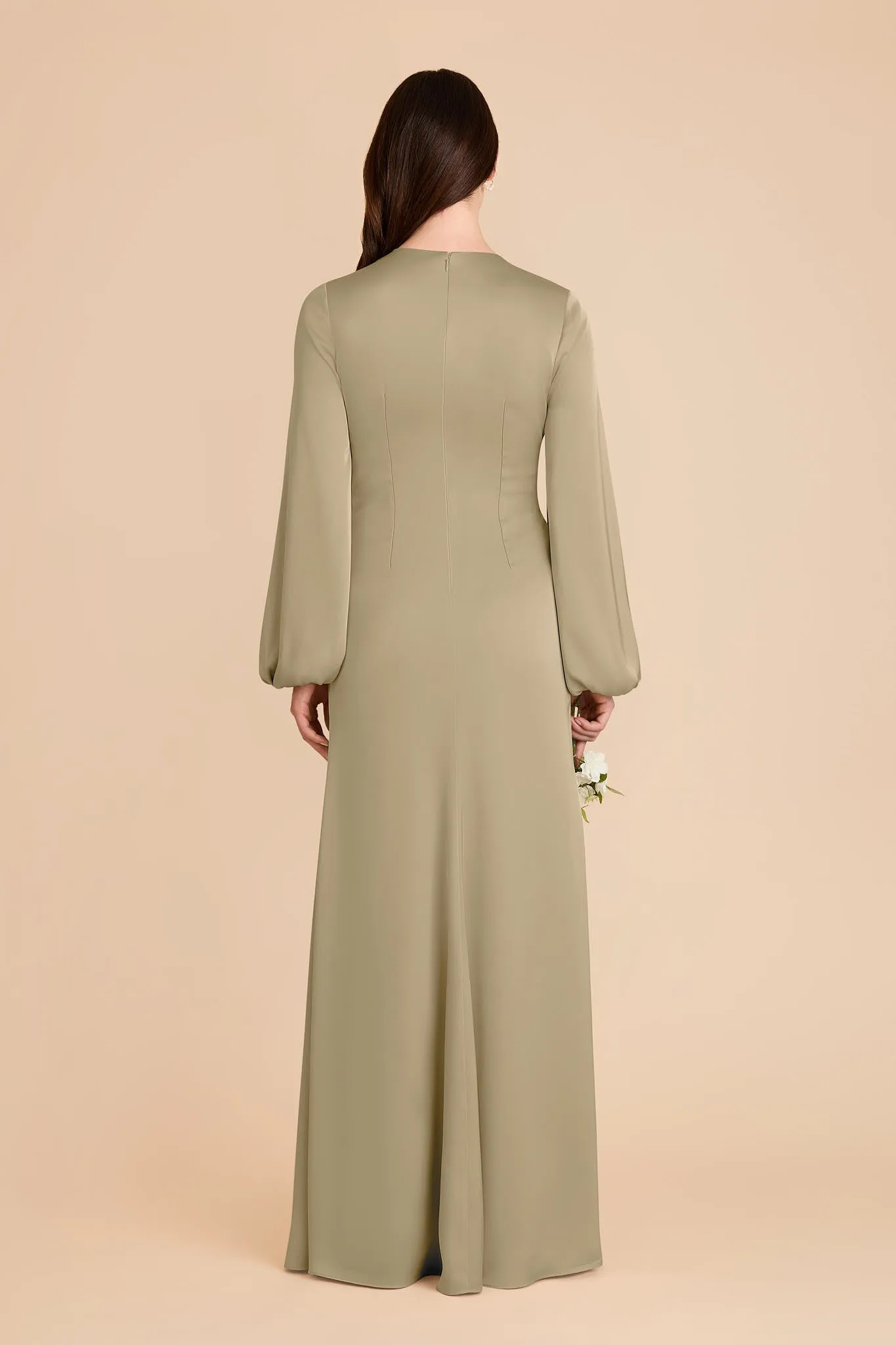 Juniper Matte Satin Dress - Moss Green sold by Birdy Grey product image thumbnail 5