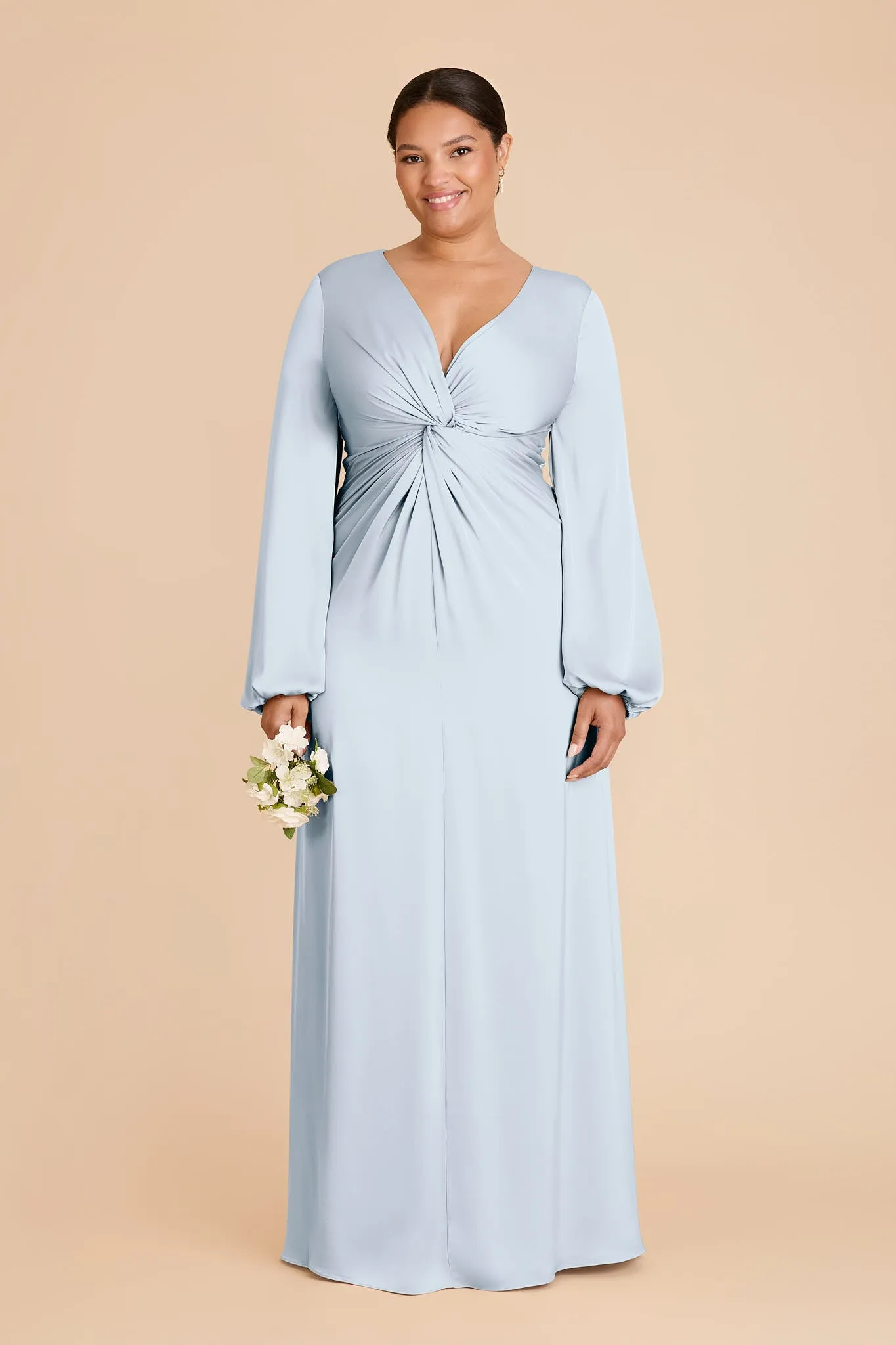 Juniper Matte Satin Dress - Mist Blue sold by Birdy Grey product image thumbnail 2