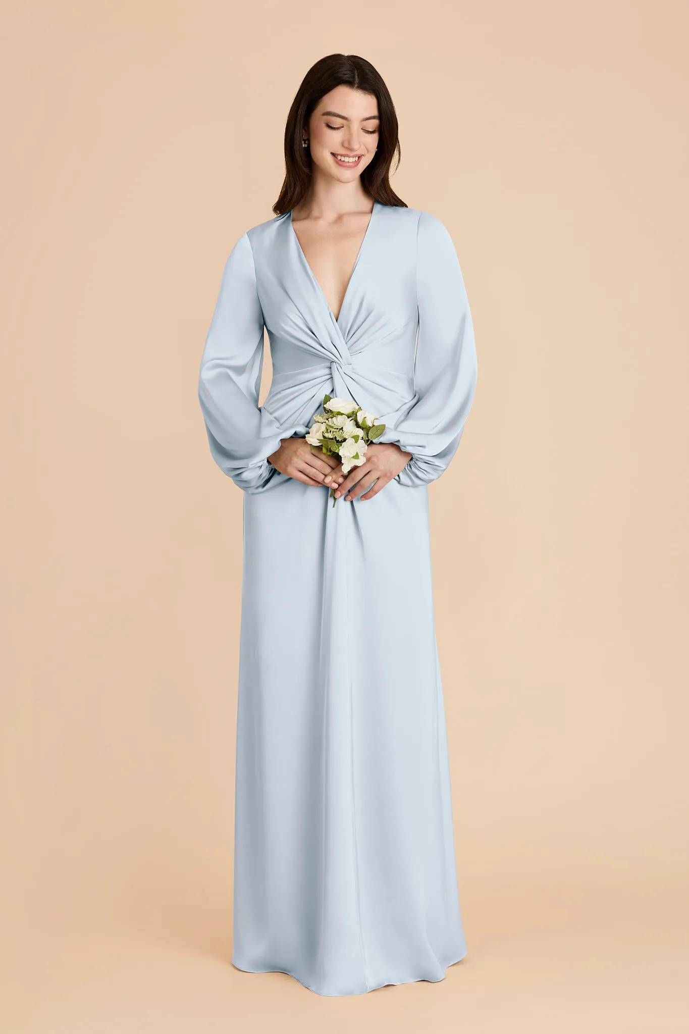 Juniper Matte Satin Dress - Mist Blue sold by Birdy Grey product image thumbnail 3