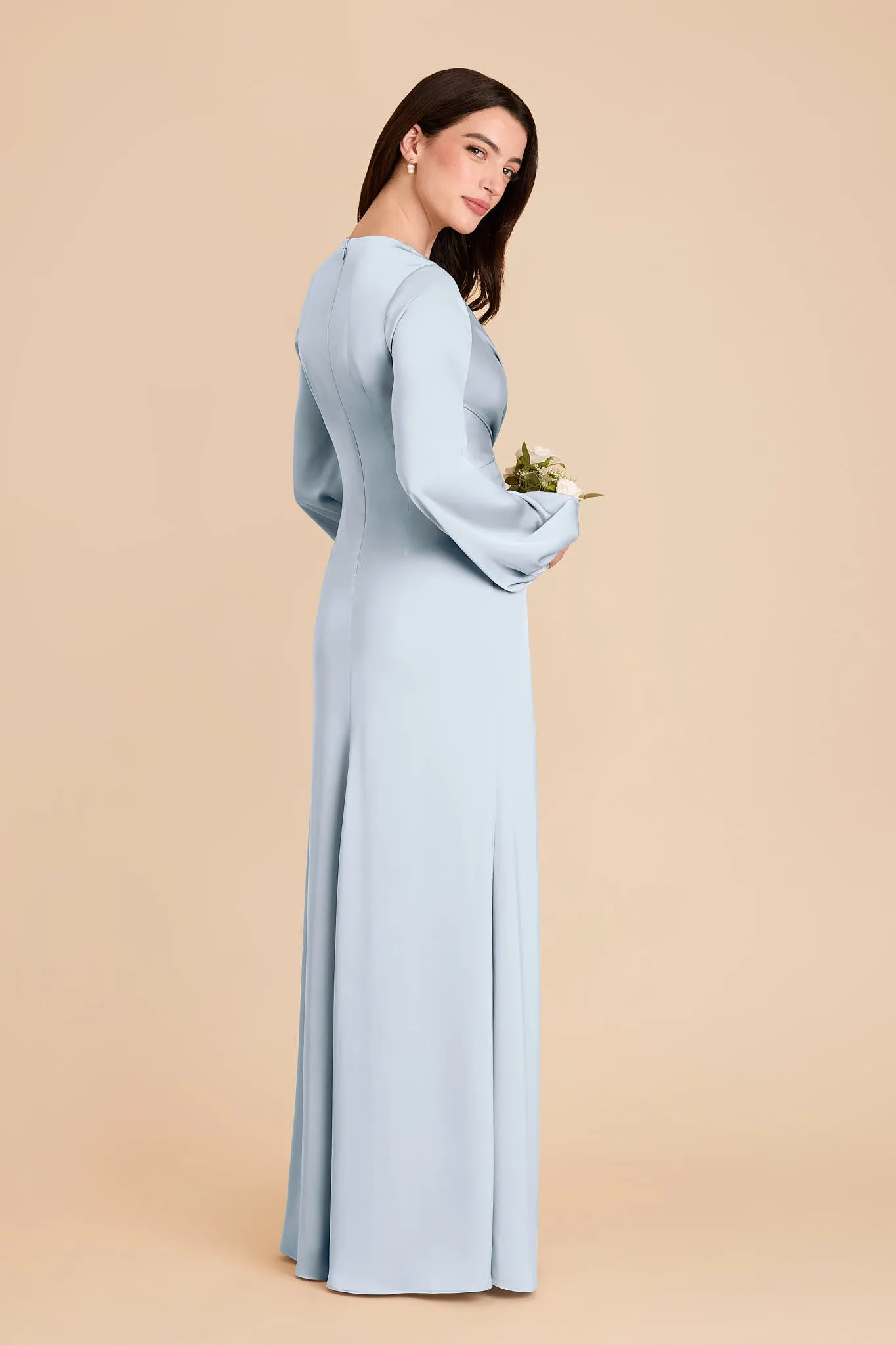 Juniper Matte Satin Dress - Mist Blue sold by Birdy Grey product image thumbnail 4