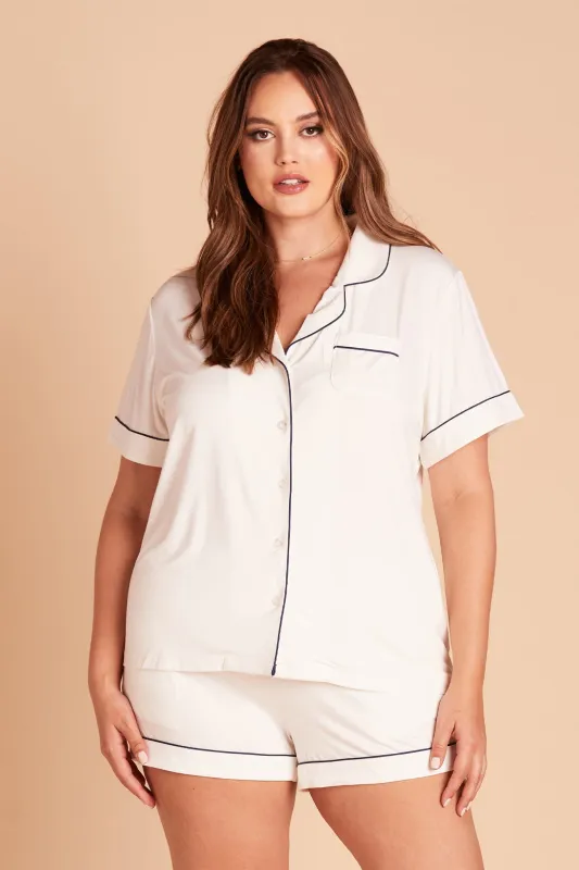 Jonny Bamboo Pajamas - White sold by Birdy Grey