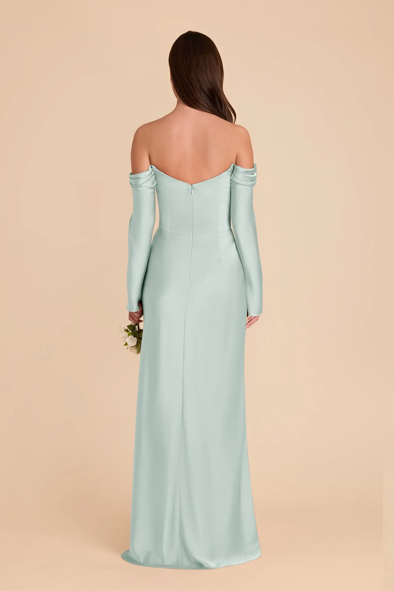 Maya Matte Satin Dress - Mint sold by Birdy Grey product image thumbnail 4