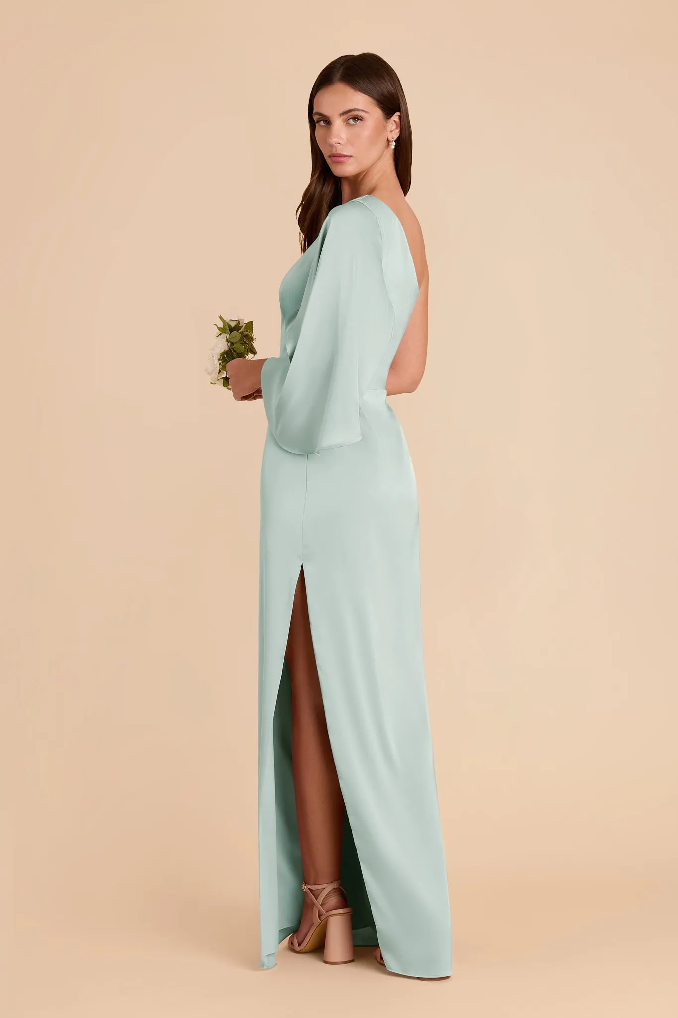 Christine Matte Satin Dress - Mint sold by Birdy Grey product image thumbnail 5