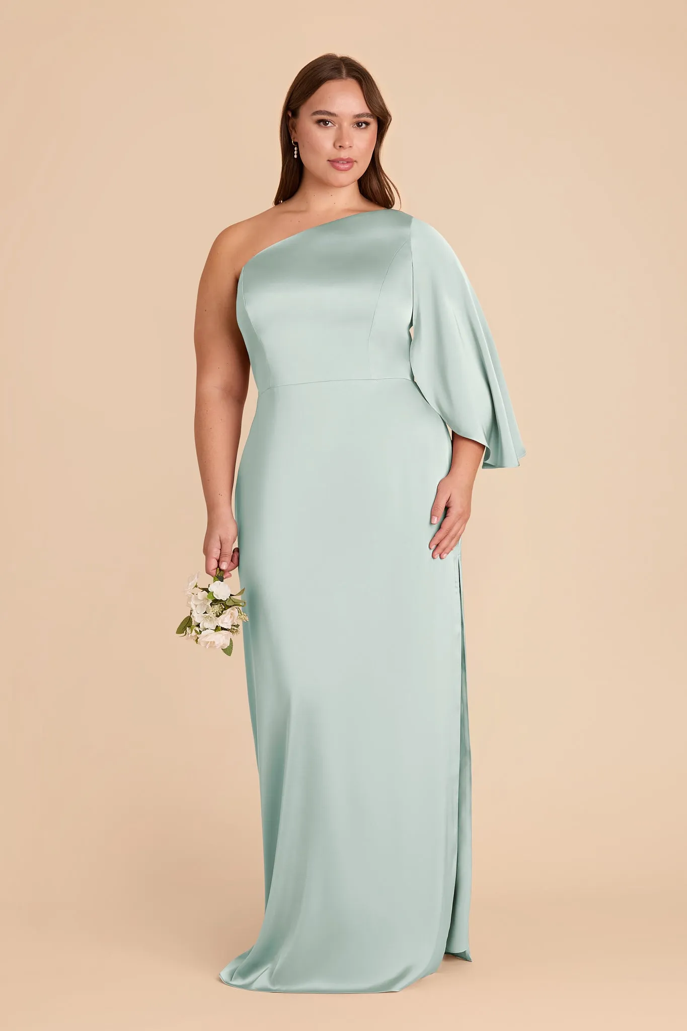 Christine Matte Satin Dress - Mint sold by Birdy Grey product image thumbnail 2