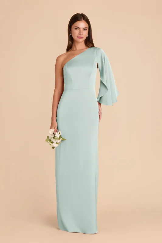Christine Matte Satin Dress - Mint sold by Birdy Grey