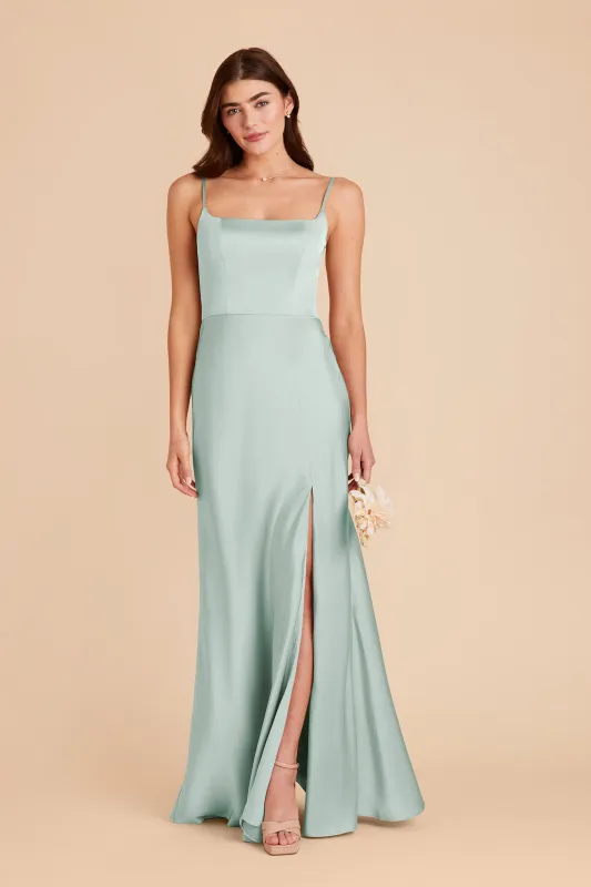 Mai Matte Satin Dress - Mint sold by Birdy Grey