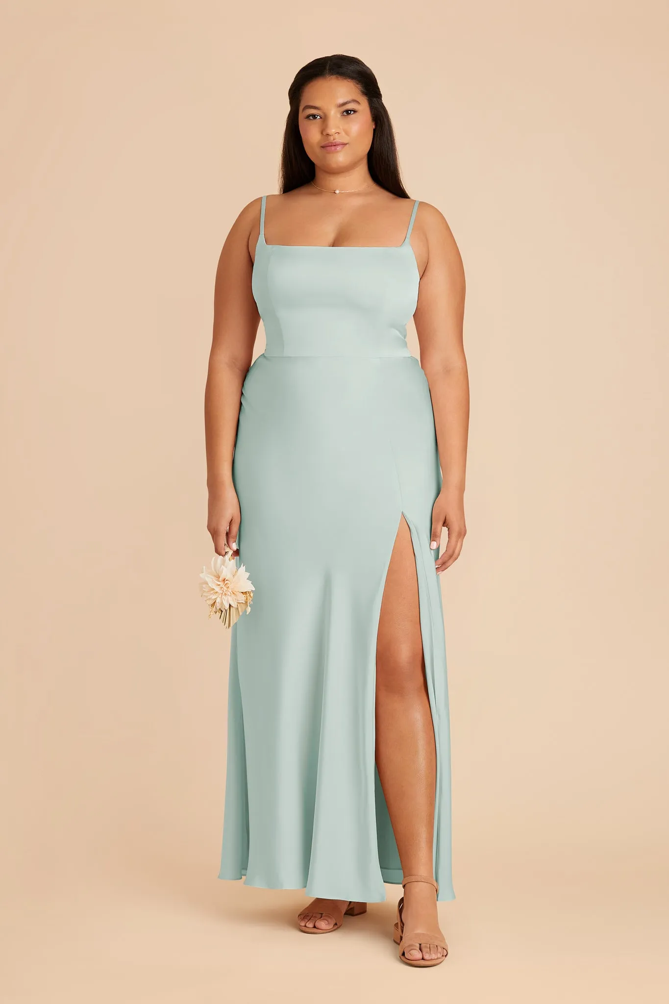 Mai Matte Satin Dress - Mint sold by Birdy Grey product image thumbnail 2