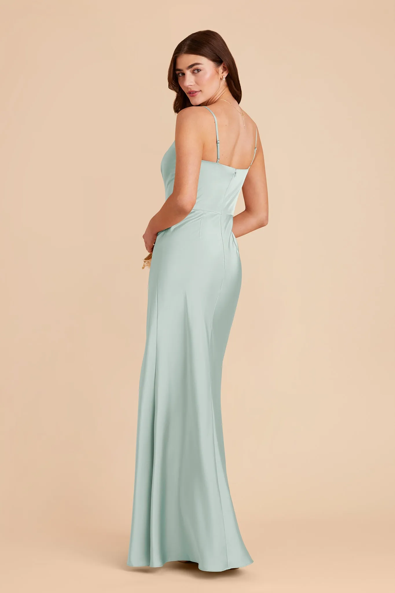 Mai Matte Satin Dress - Mint sold by Birdy Grey product image thumbnail 3