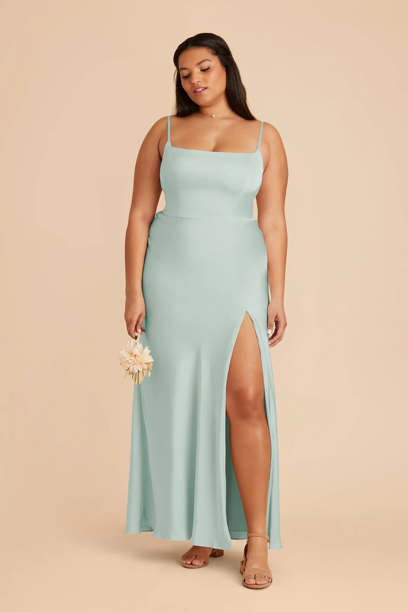 Mai Matte Satin Dress - Mint sold by Birdy Grey product image thumbnail 5