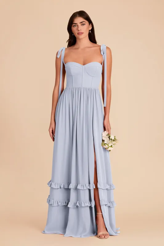 Evelyn Chiffon Dress - Ice Blue sold by Birdy Grey