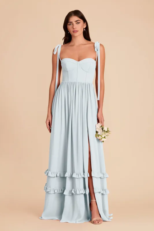 Evelyn Chiffon Dress - Mist Blue sold by Birdy Grey