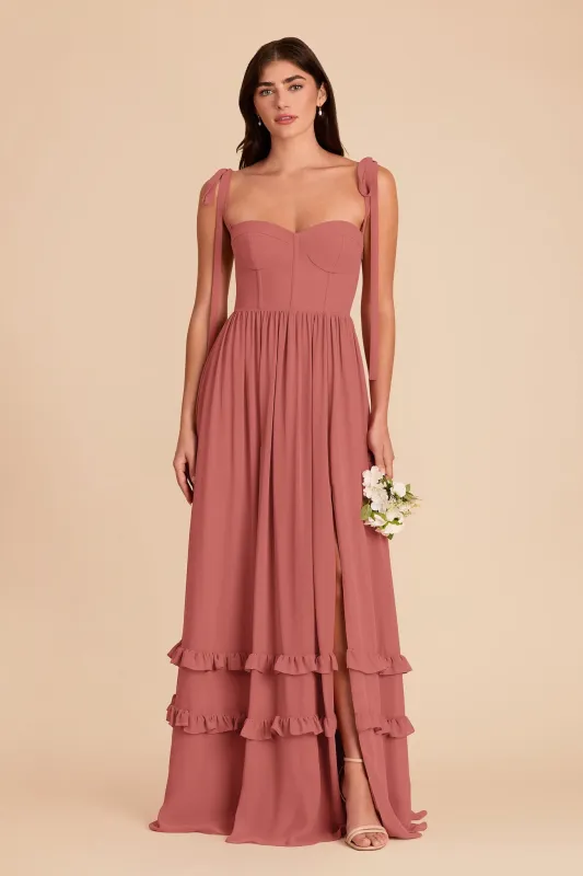 Evelyn Chiffon Dress - Wild Rose sold by Birdy Grey