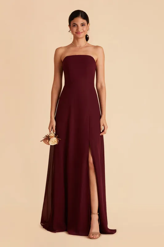 Chris Chiffon Dress - Cabernet sold by Birdy Grey