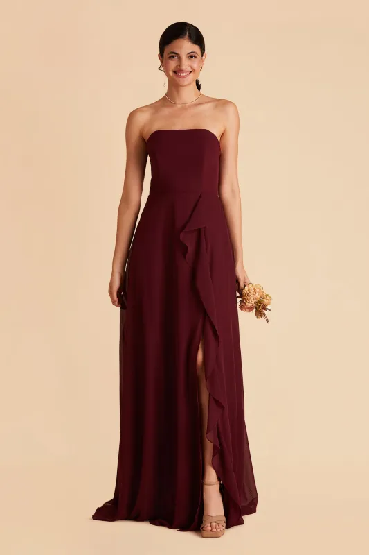 Winnie Chiffon Dress - Cabernet sold by Birdy Grey