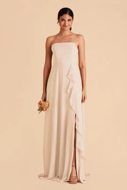 Winnie Chiffon Dress - Champagne sold by Birdy Grey