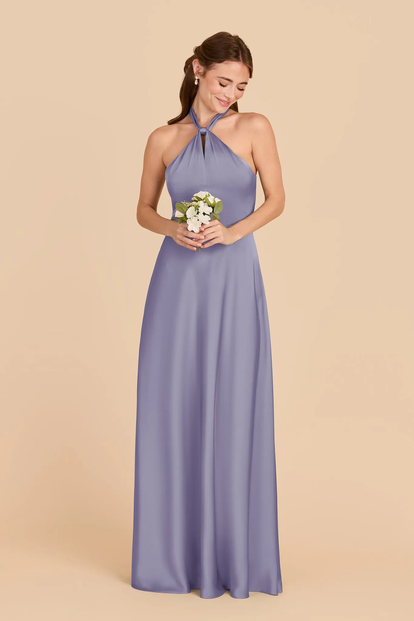 Monica Matte Satin Dress - Wisteria sold by Birdy Grey product image thumbnail 2