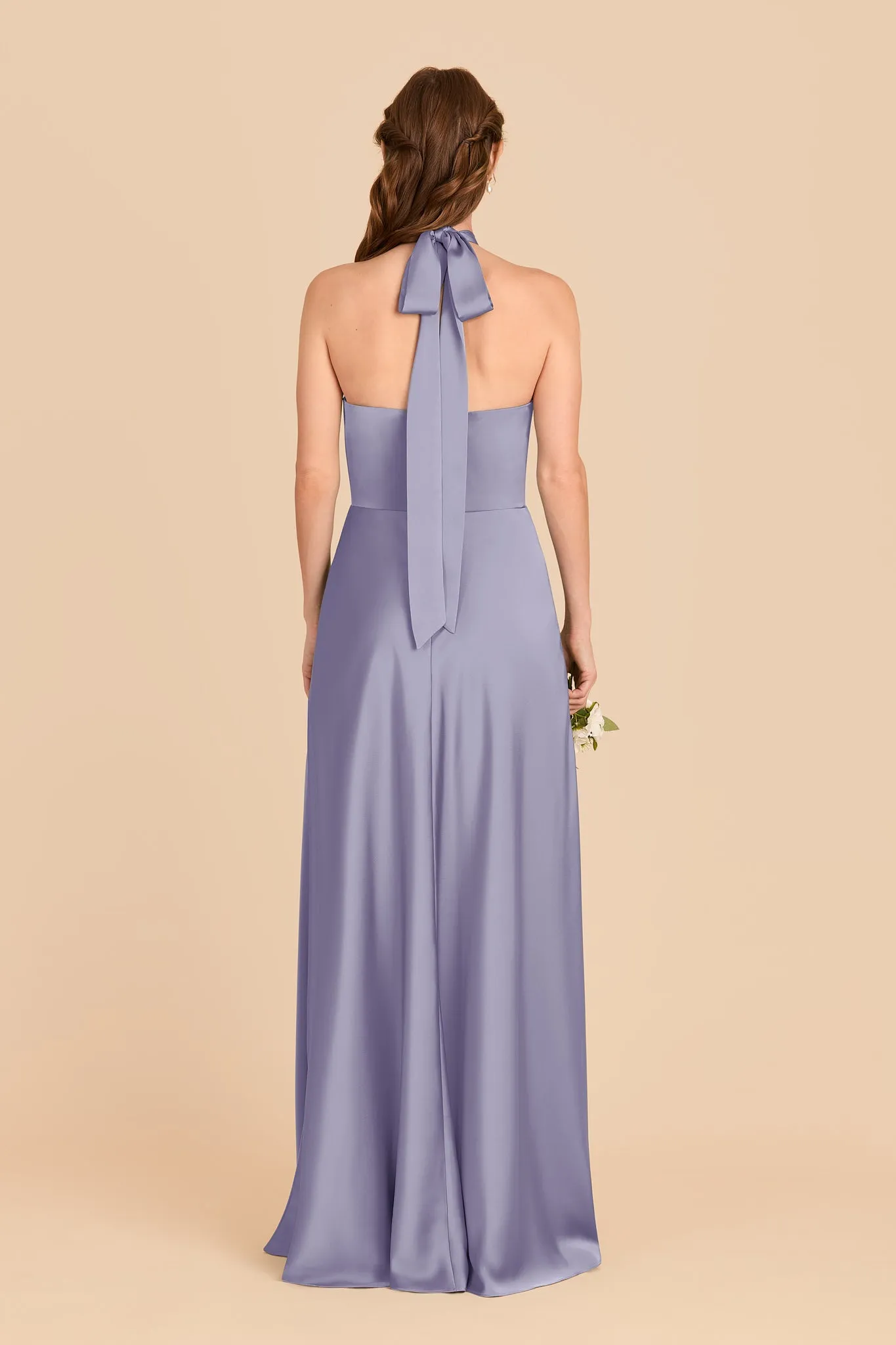 Monica Matte Satin Dress - Wisteria sold by Birdy Grey product image thumbnail 5