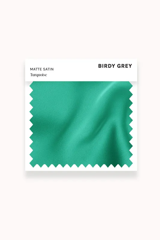 Swatch - Matte Satin in Turquoise made by Birdy Grey
