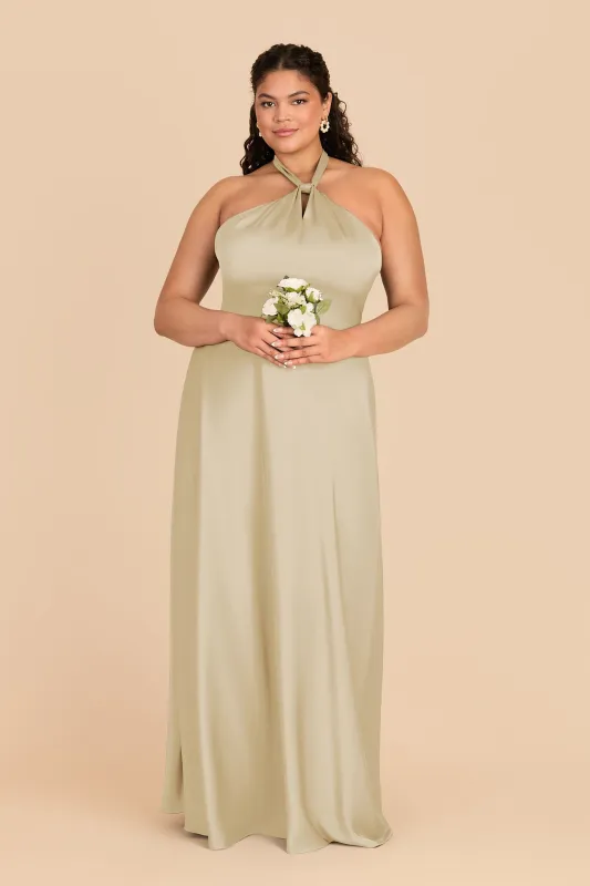 Monica Matte Satin Dress - Prosecco sold by Birdy Grey
