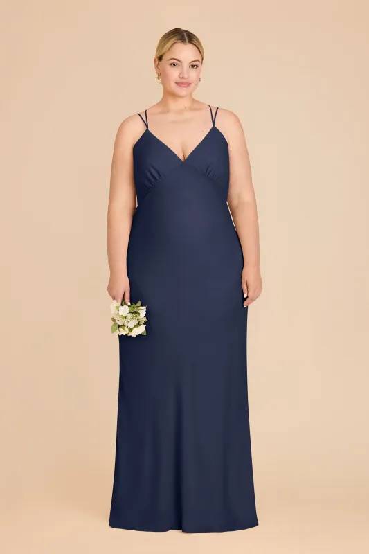 Dasha Chiffon Dress - Slate Blue sold by Birdy Grey