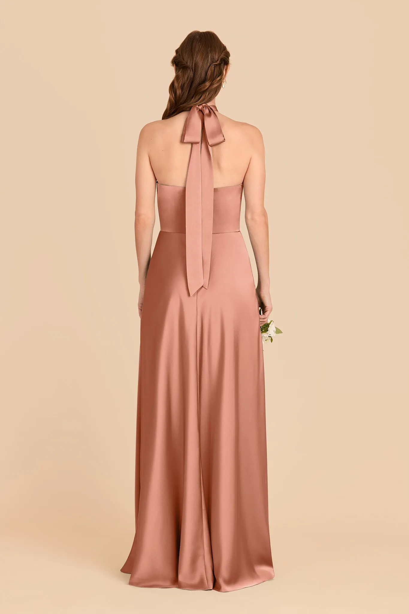 Monica Matte Satin Dress - Desert Rose sold by Birdy Grey product image thumbnail 5