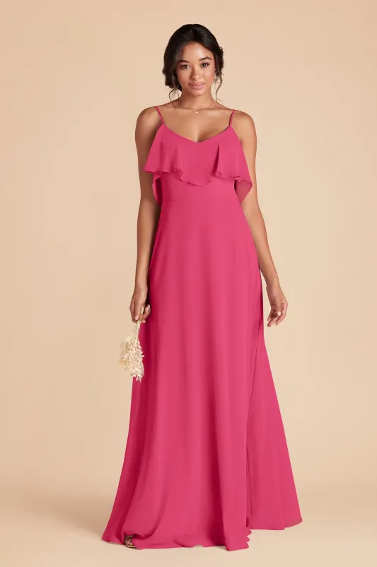 Jane Chiffon Dress - Fuchsia sold by Birdy Grey