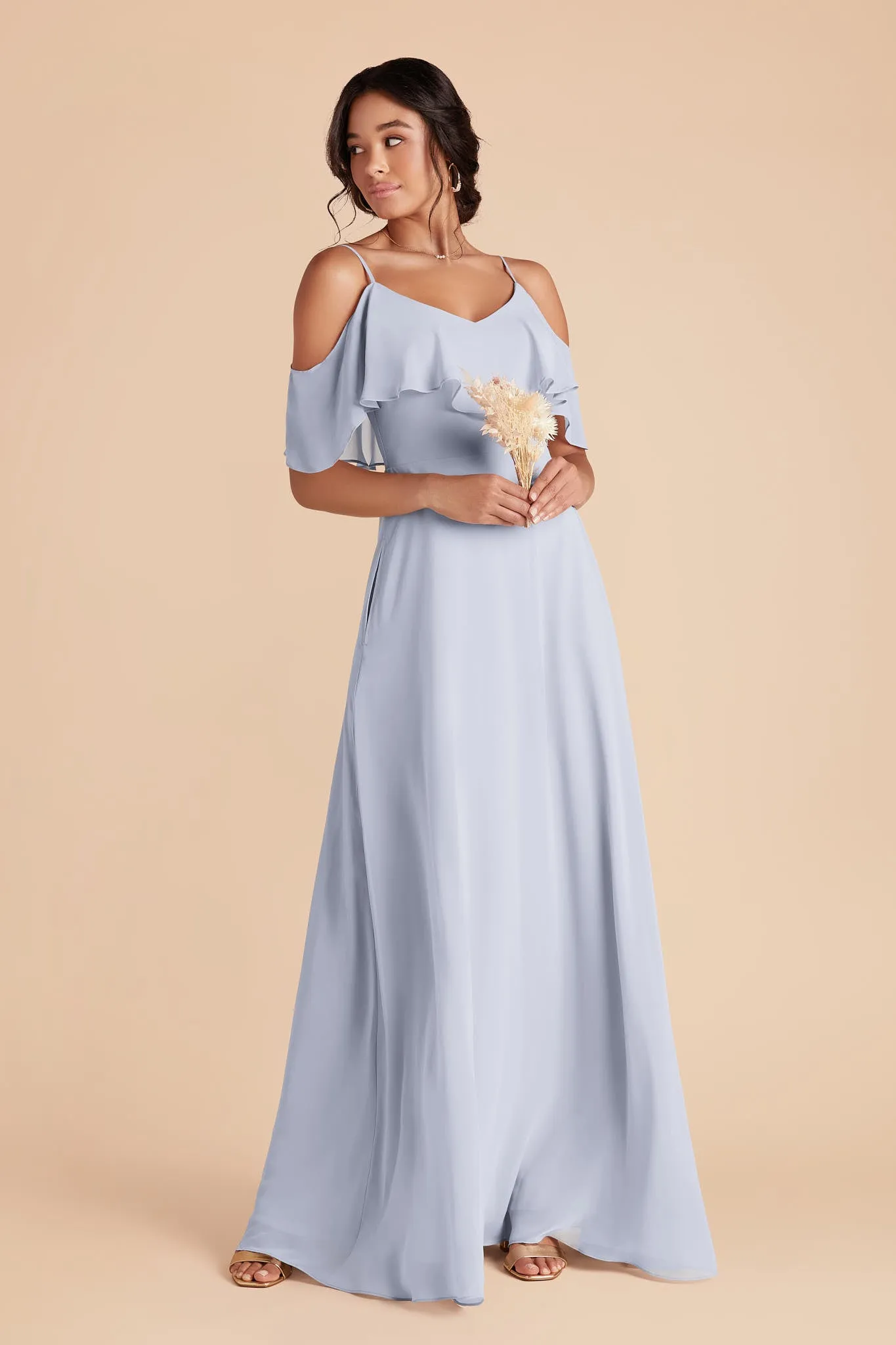 Jane Chiffon Dress - Ice Blue sold by Birdy Grey product image thumbnail 3