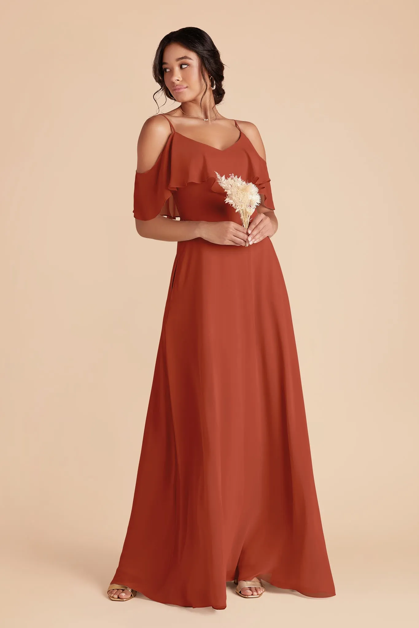 Jane Chiffon Dress - Auburn sold by Birdy Grey product image thumbnail 3