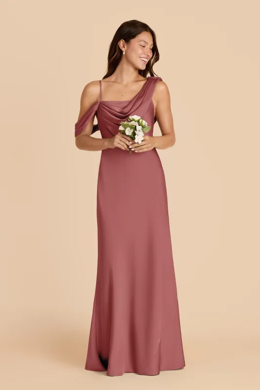 Freya Matte Satin Dress - Wild Rose sold by Birdy Grey