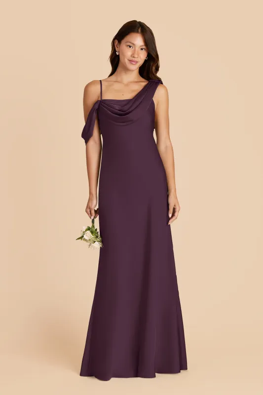 Freya Matte Satin Dress - Plum sold by Birdy Grey