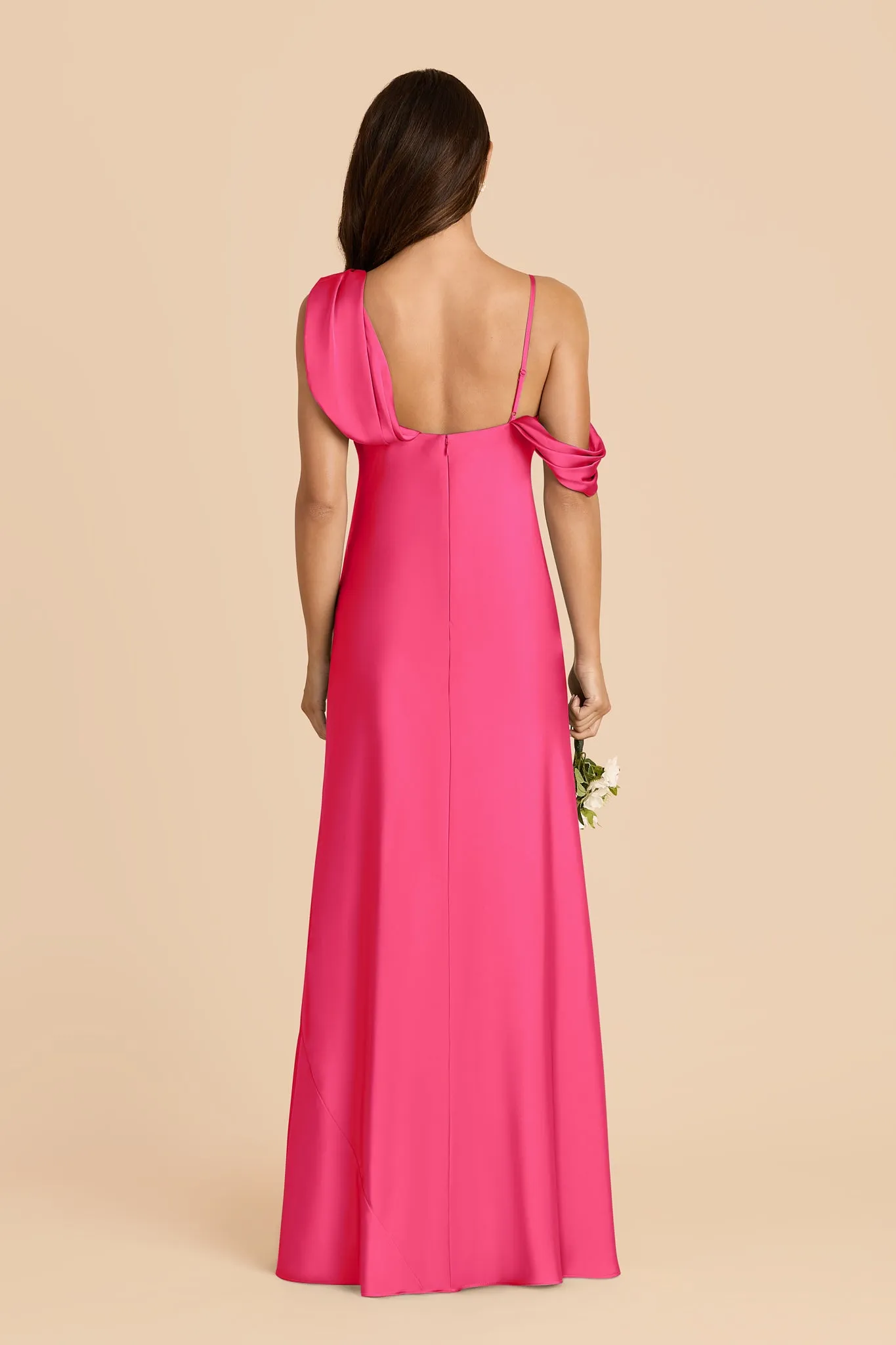 Freya Matte Satin Dress - Fuchsia sold by Birdy Grey product image thumbnail 5