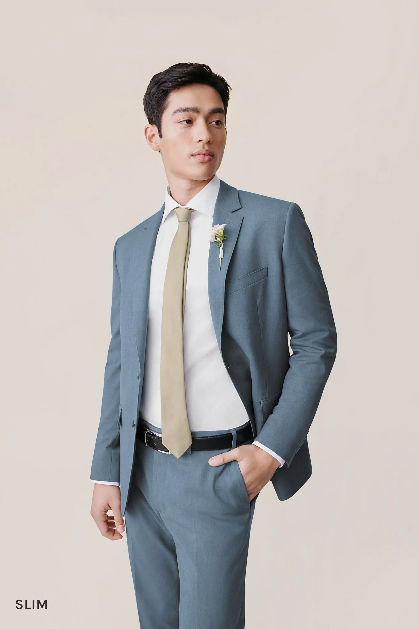 Taylor Suit - Heathered French Blue sold by Birdy Grey product image thumbnail 4